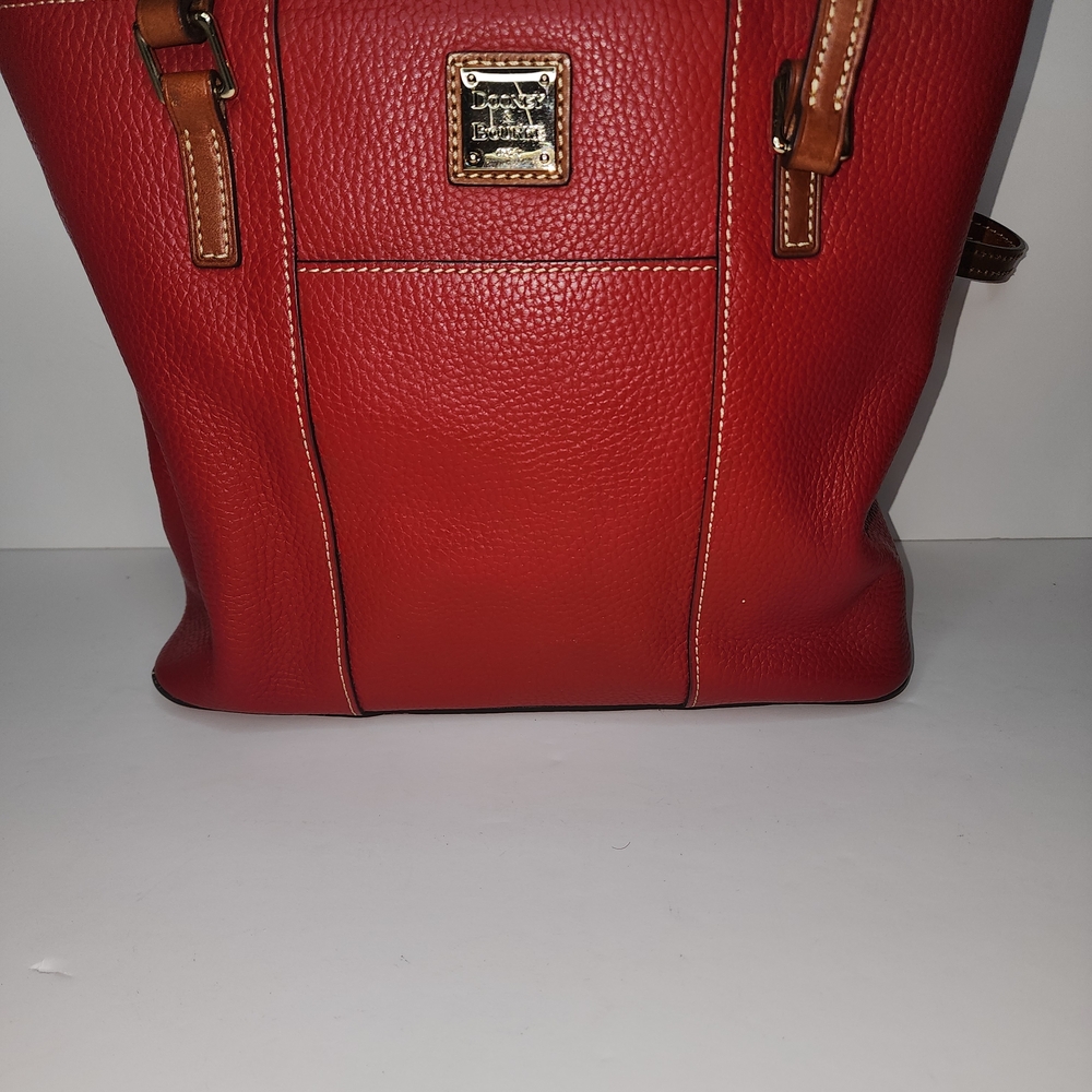 DOONEY & BOURKE Designer LEXINGTON Red Pebbled Leather  Tote Handbag Purse - Picture 2 of 16